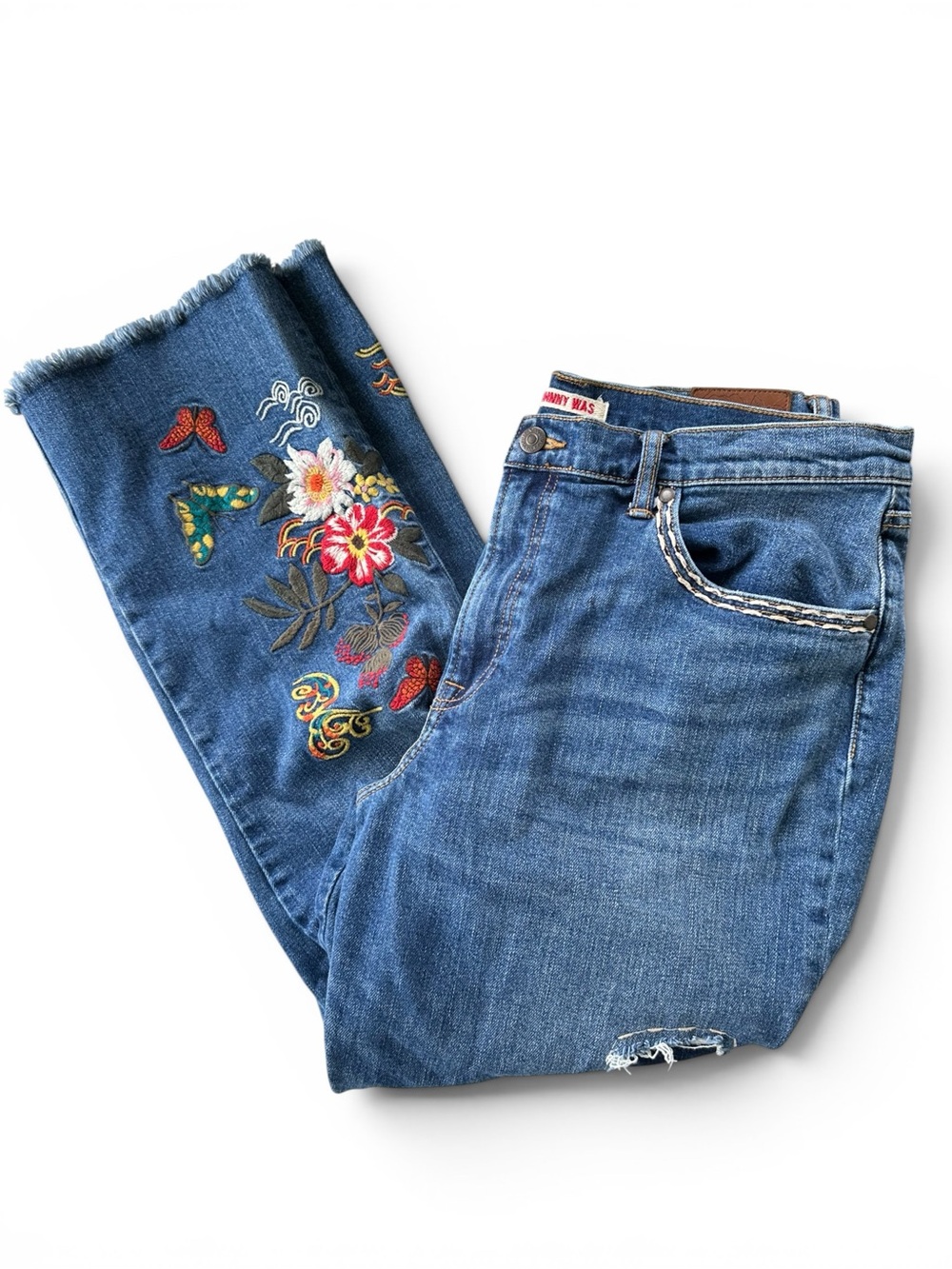 Johnny Was • Heron Embroidered Cropped Baby Boot Jeans - Picture 8 of 14